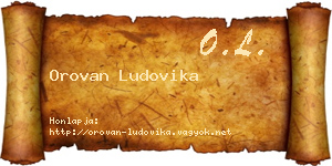 Orovan Ludovika névjegykártya